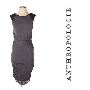 Anthropologie ruched bodycon dress